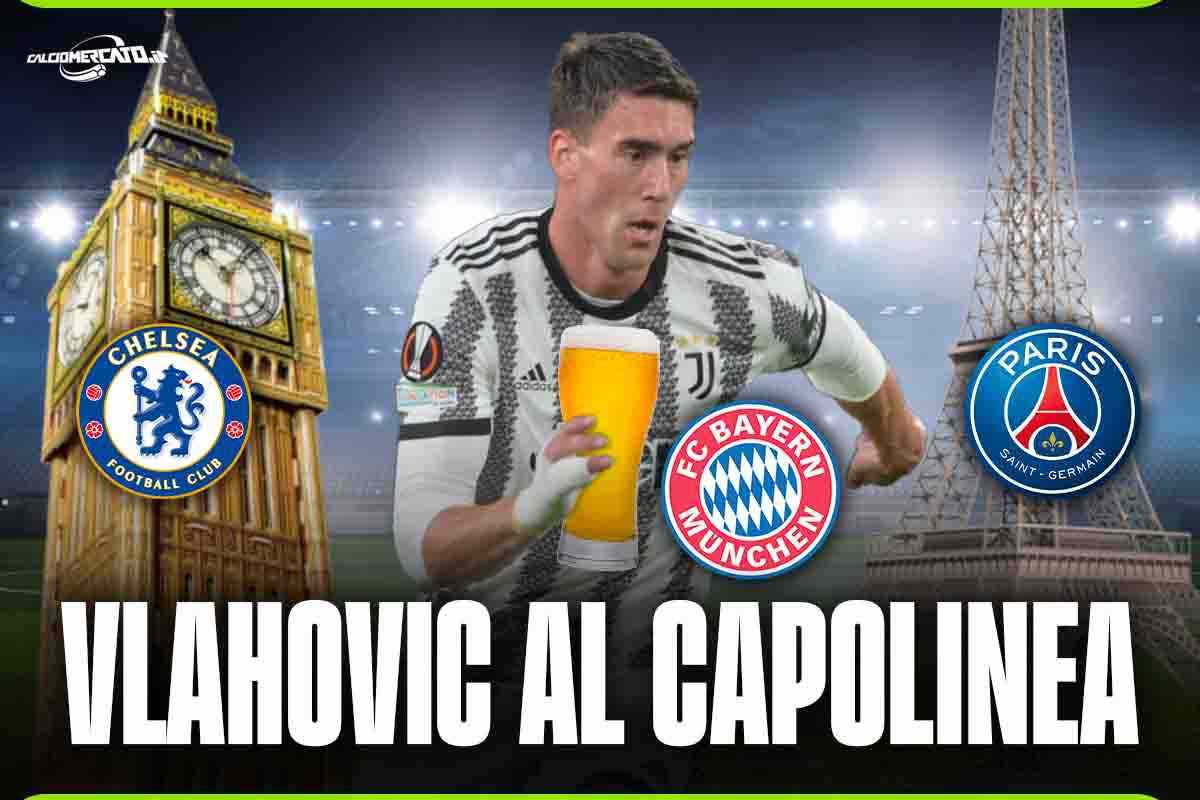 Juventus, Vlahovic tra PSG, Bayern Monaco e Chelsea