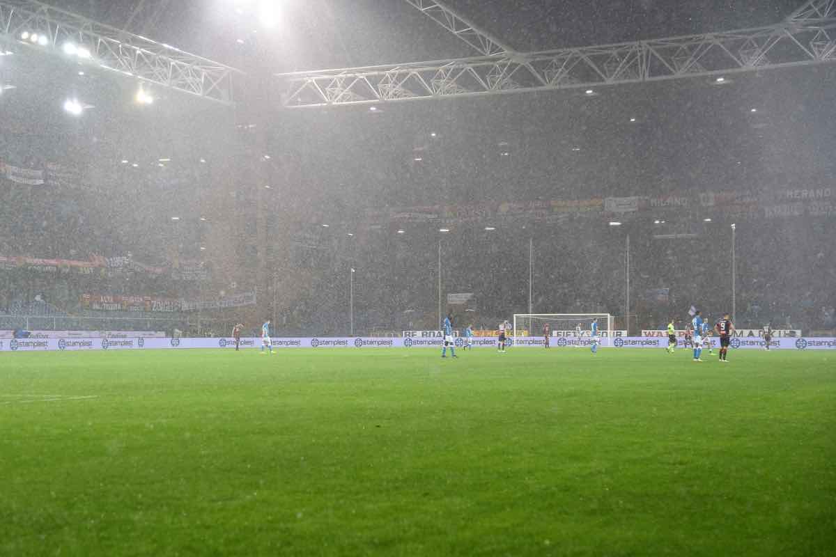 Partita sospesa per la pioggia