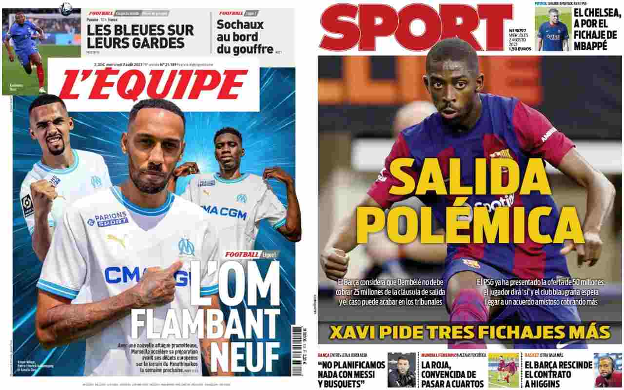 Rassegna stampa, le prime pagine dei quotidiani sportivi esteri del 2 agosto