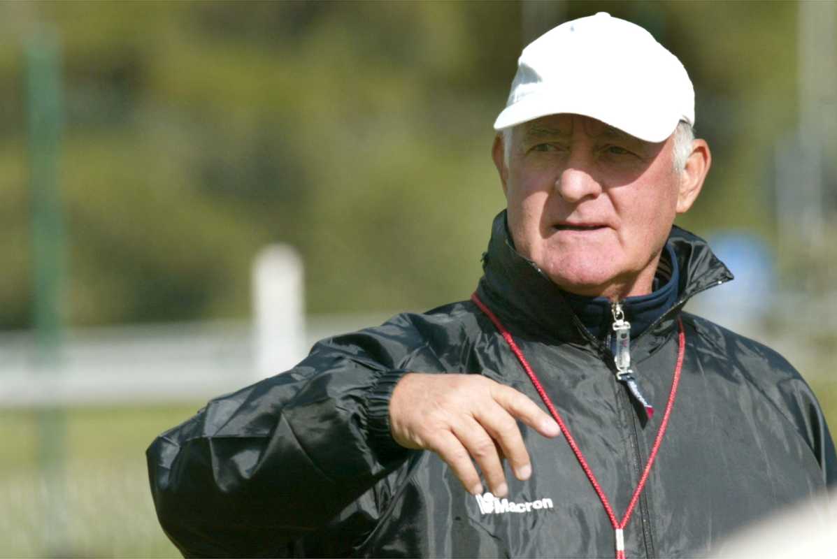 Carlo Mazzone in allenamento col Bologna