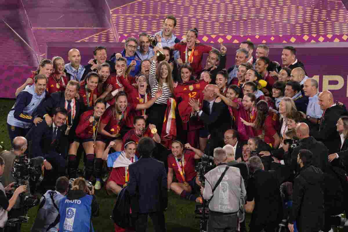 La Spagna femminile festeggia il Mondiale
