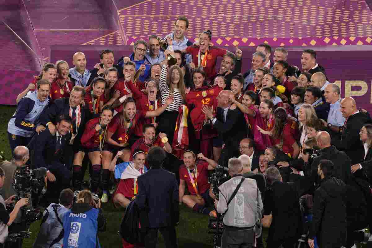 La Spagna femminile festeggia il Mondiale