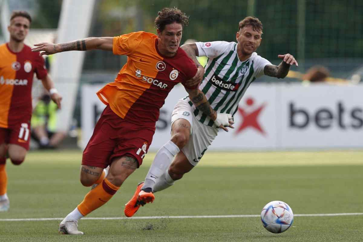 Zaniolo in azione col Galatasaray nel preliminare di Champions