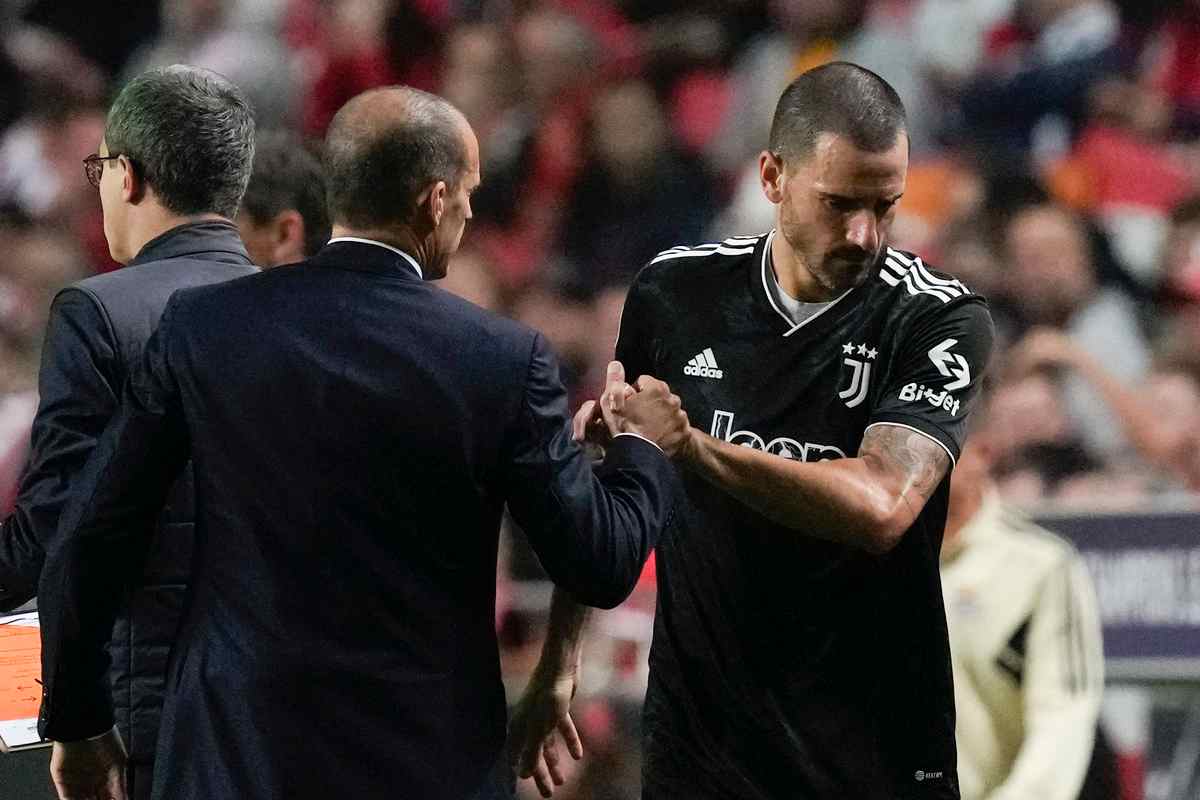 Bonucci addio Juventus rivelazione decisione Allegri Giuntoli
