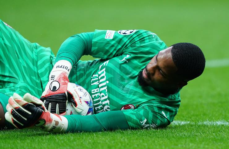 Maignan infortunato in Milan-Newcastle