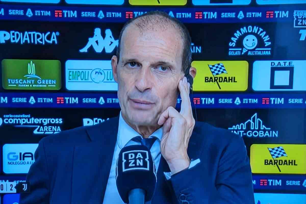 Allegri nel post partita di Empoli-Juventus
