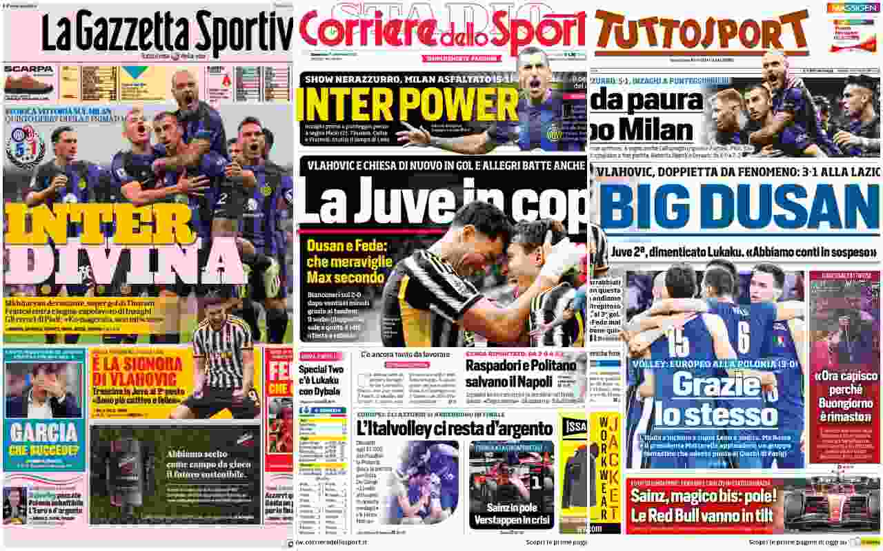 Rassegna stampa, le prime pagine dei quotidiani sportivi del 17 settembre