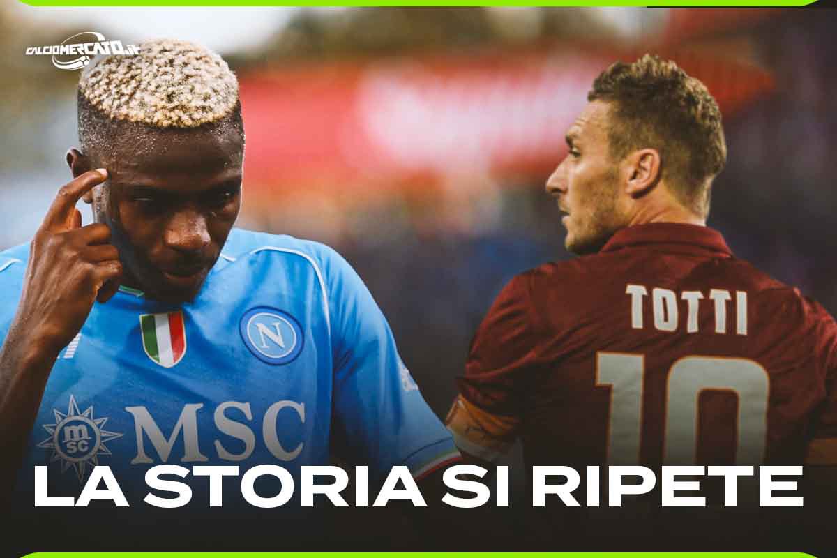 Osimhen e Totti sostituzioni Garcia