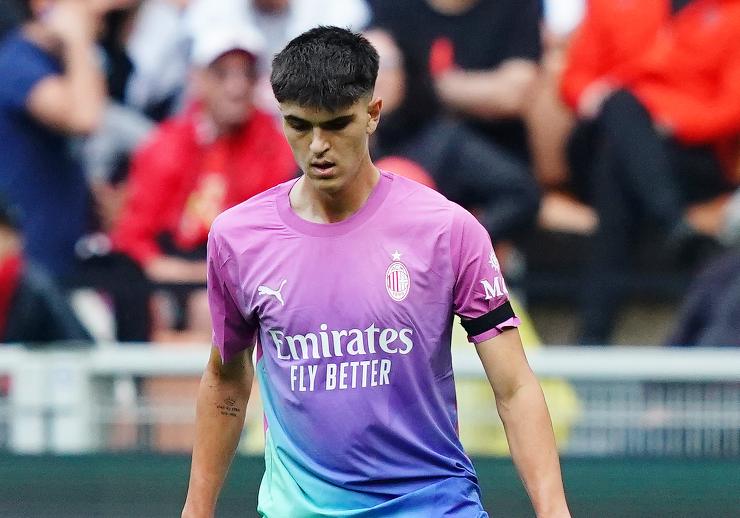 bartesaghi con la maglia del milan contro il verona