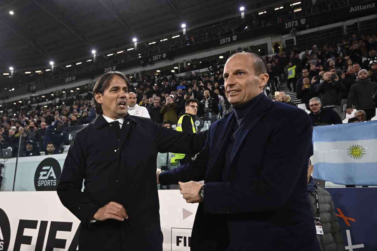 Simone Inzaghi e Massimiliano Allegri si salutano