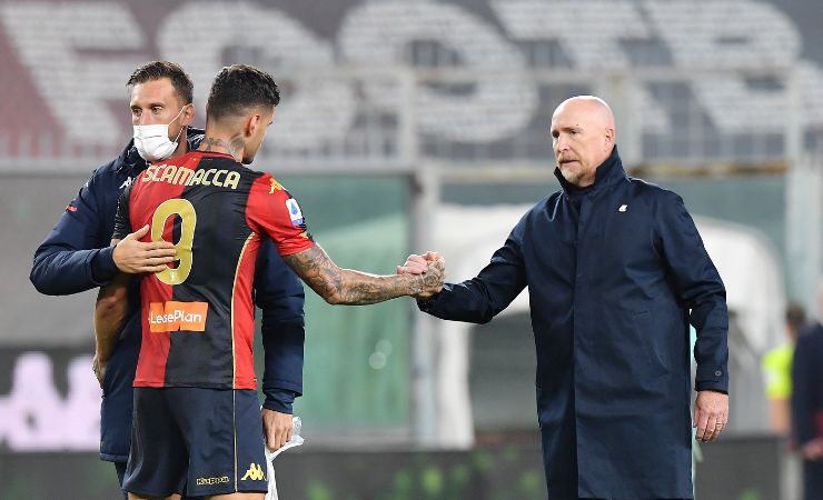 Gianluca Scamacca e Rolando Maran