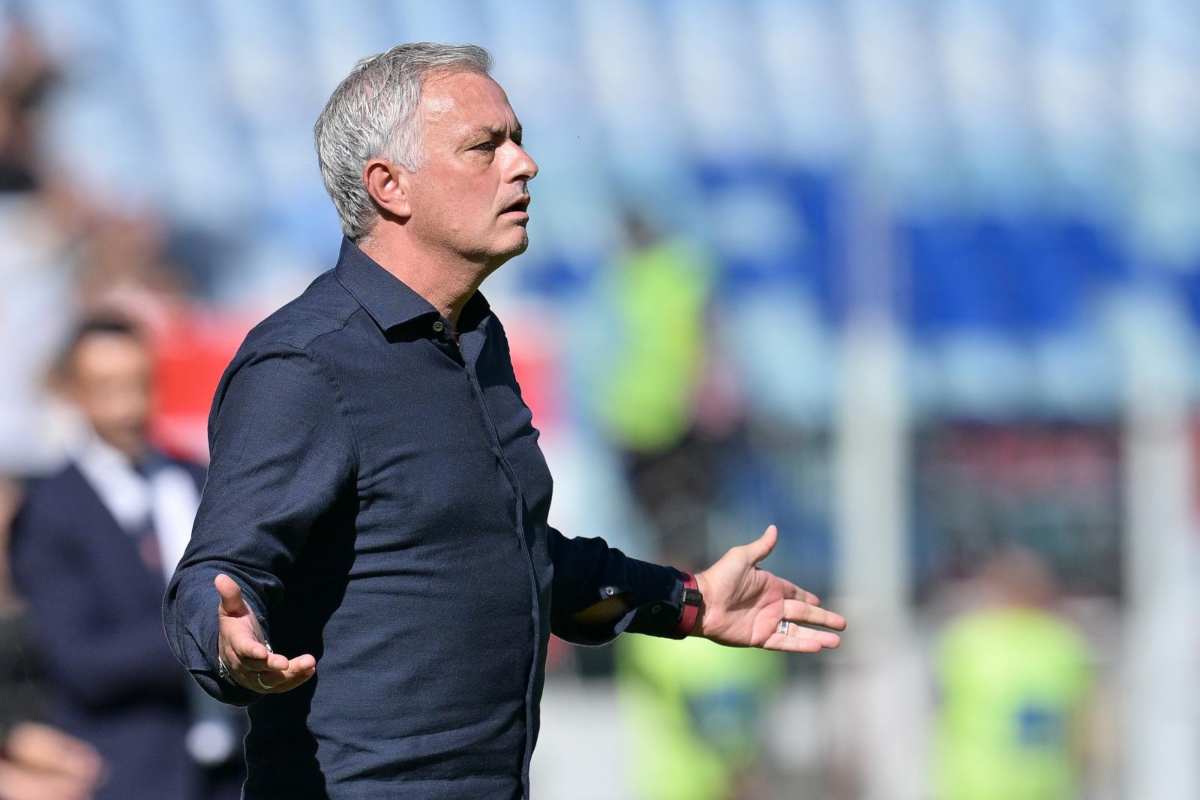 Mourinho espulsione Roma-Monza
