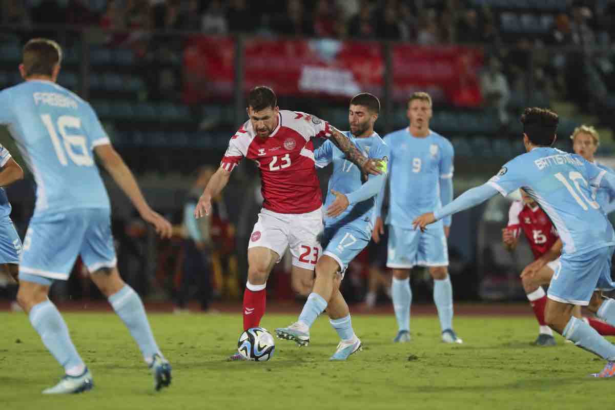 Pierre Emile Hojbjerg con la Danimarca