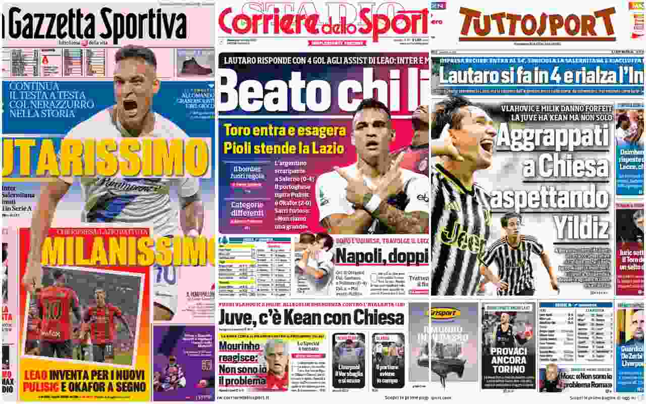 Rassegna stampa, le prime pagine dei quotidiani sportivi del 1 ottobre