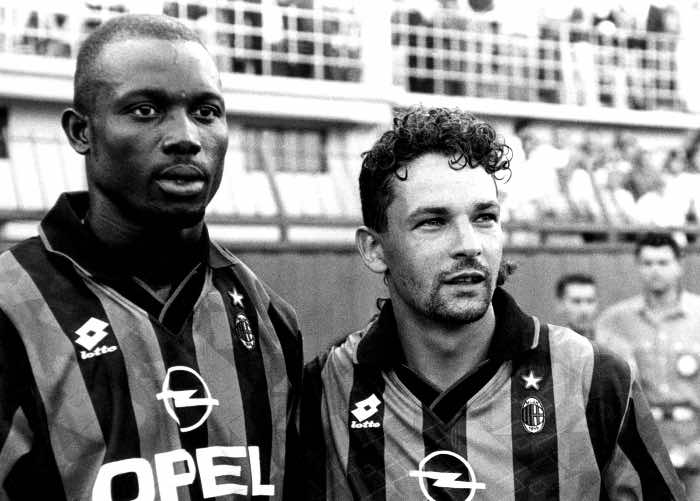 Weah e Baggio al Milan