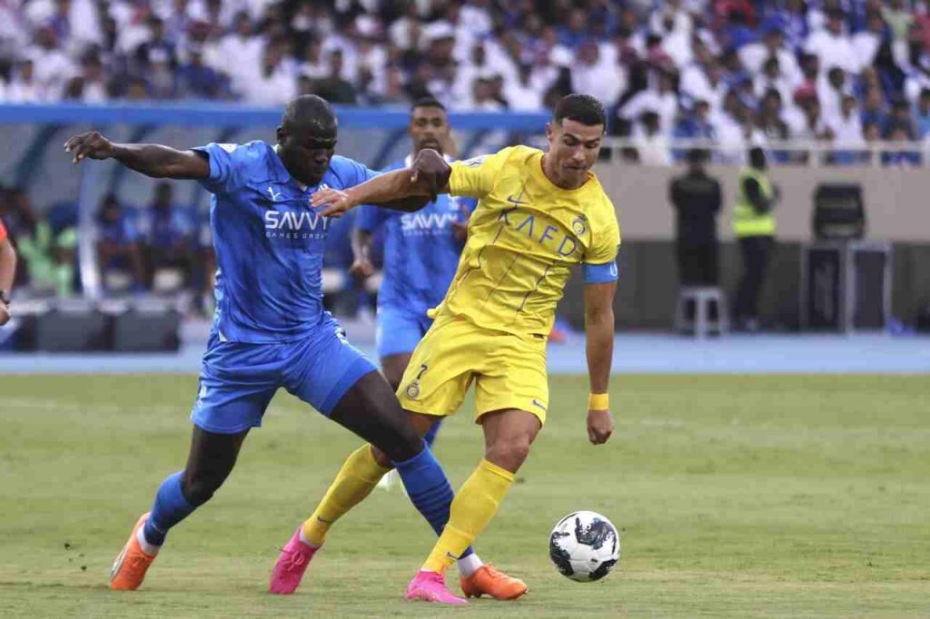 Cristiano Ronaldo durante un match del campionato saudita