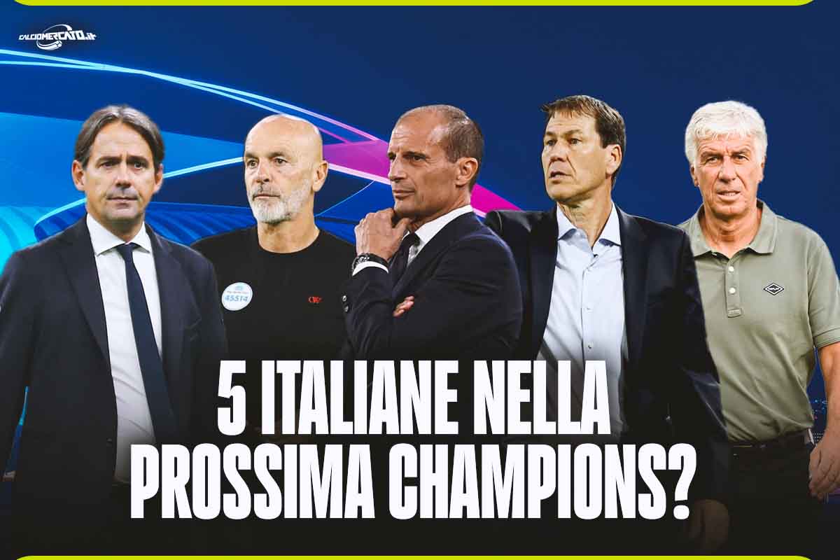 5 club italiani Champions 2024