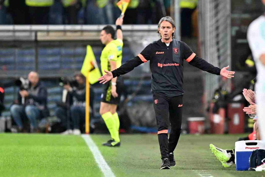 L'allenatore della Salernitana Filippo Inzaghi