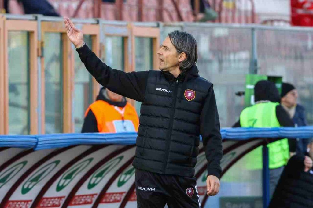 L'allenatore della Salernitana Inzaghi