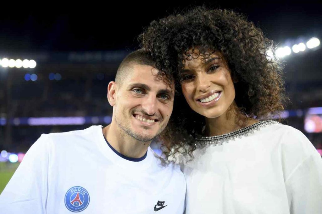 Marco Verratti insieme alla moglie Jessica