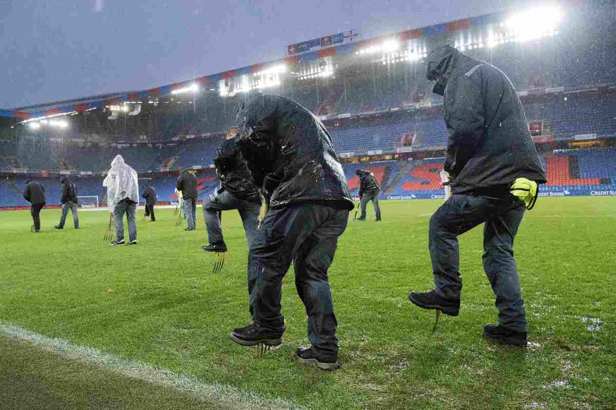 Lubiana-Lille: campo allagato