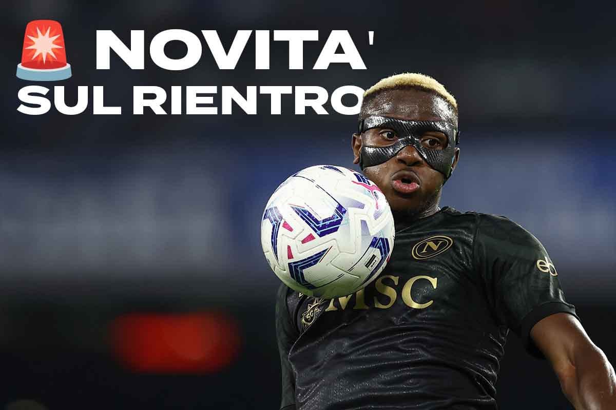 Osimhen, il Napoli spera di riaverlo per l'Atalanta