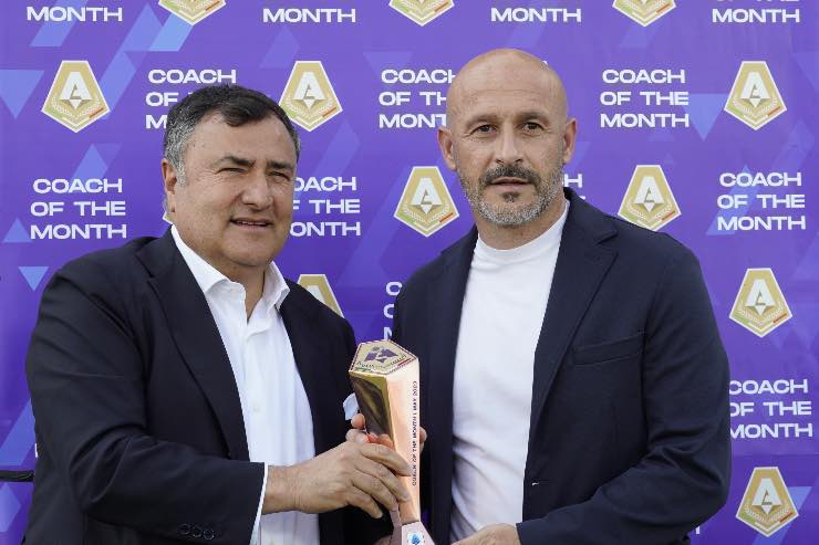 Joe Barone nel prepartita Roma-Fiorentina