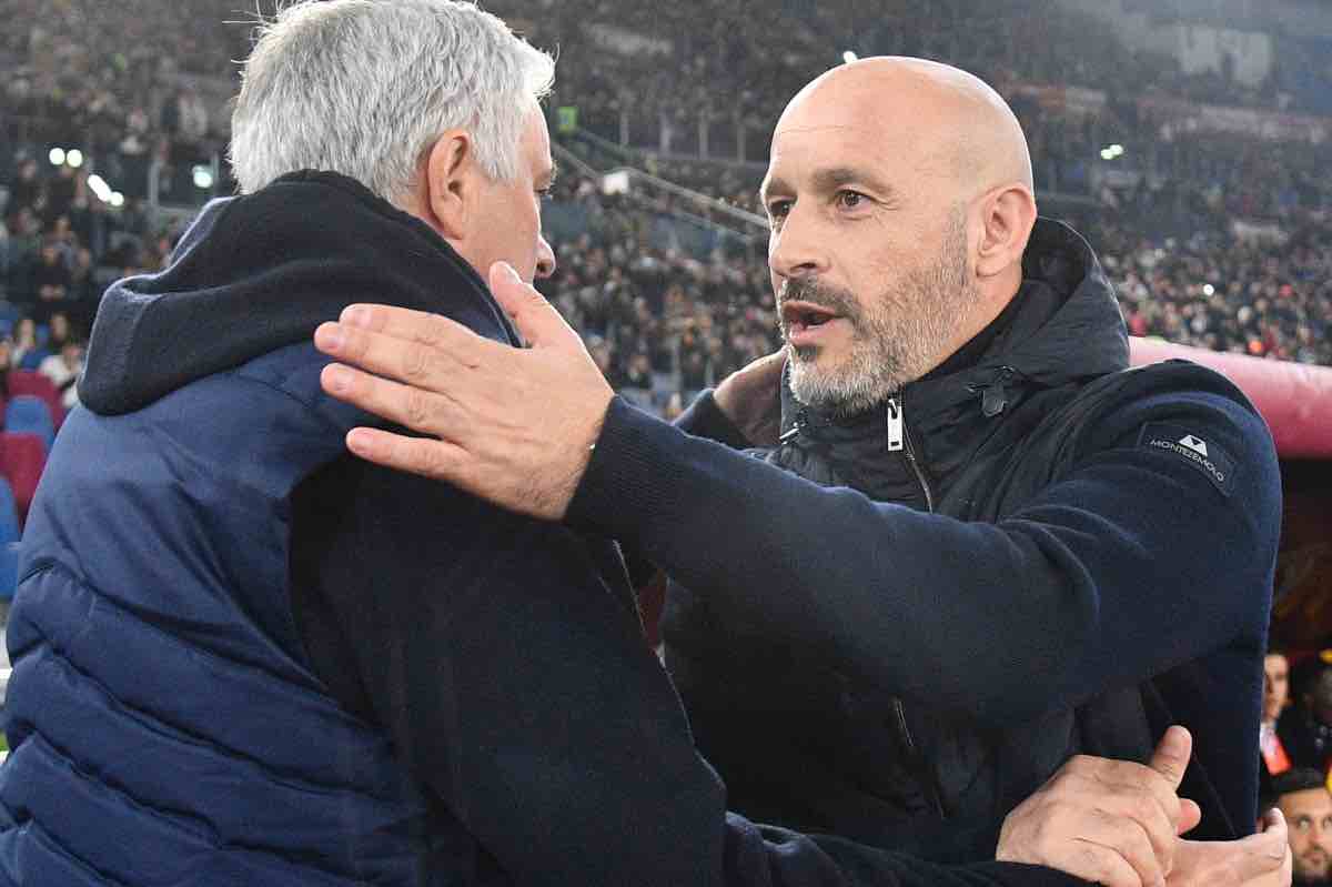 Joe Barone nel prepartita Roma-Fiorentina