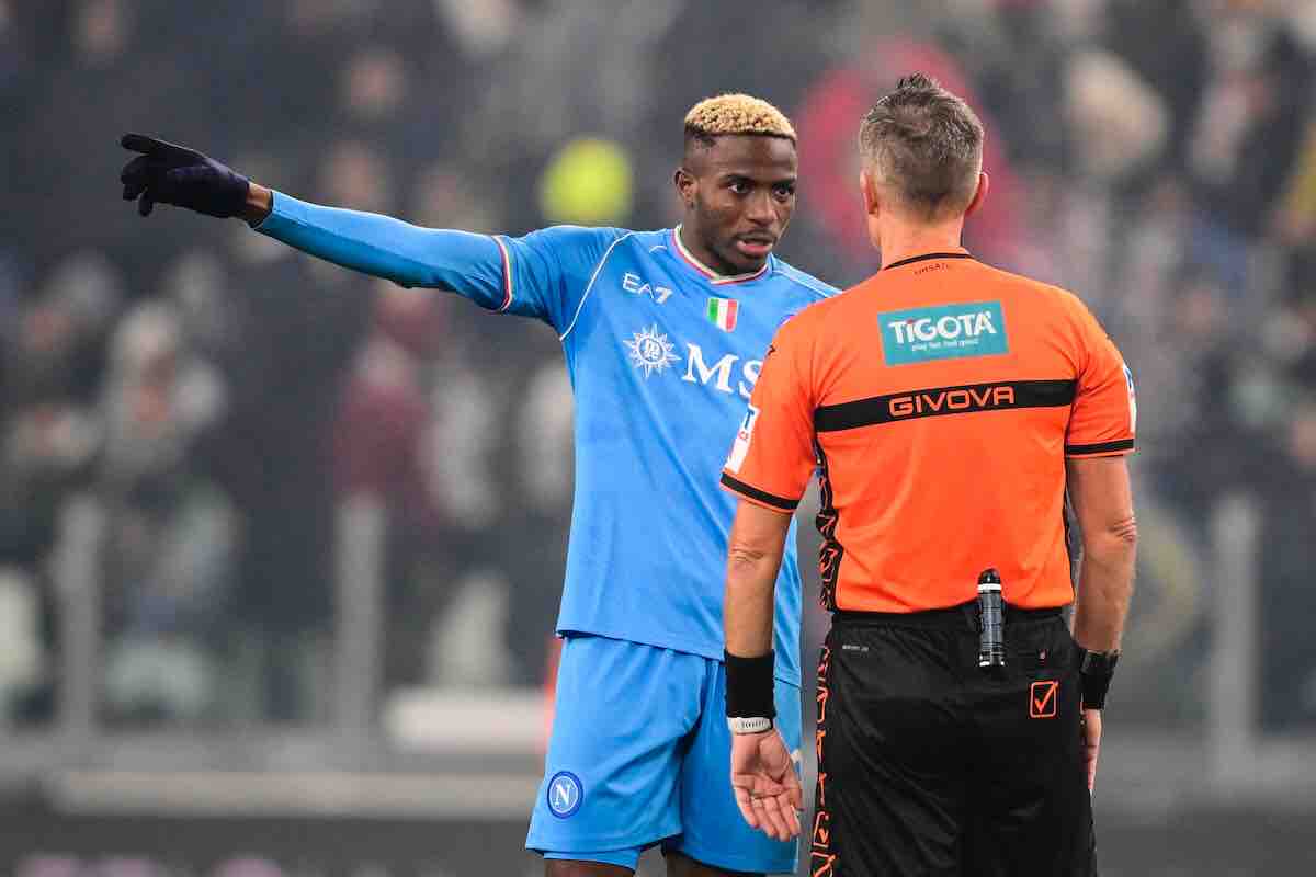 Juventus-Napoli, gesto Osimhen