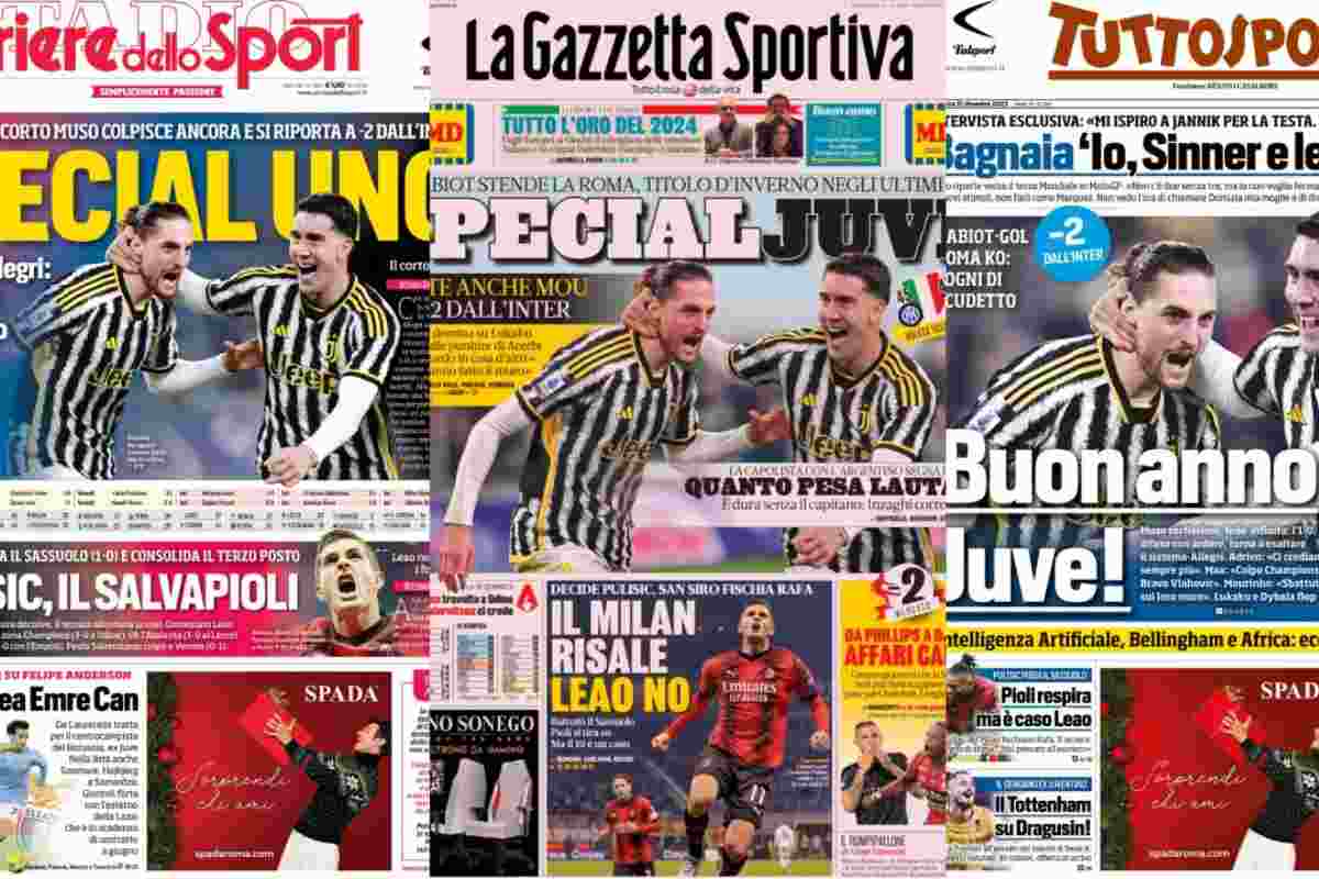 Rassegna stampa, le prime pagine dei quotidiani sportivi esteri del 31 dicembre 2023