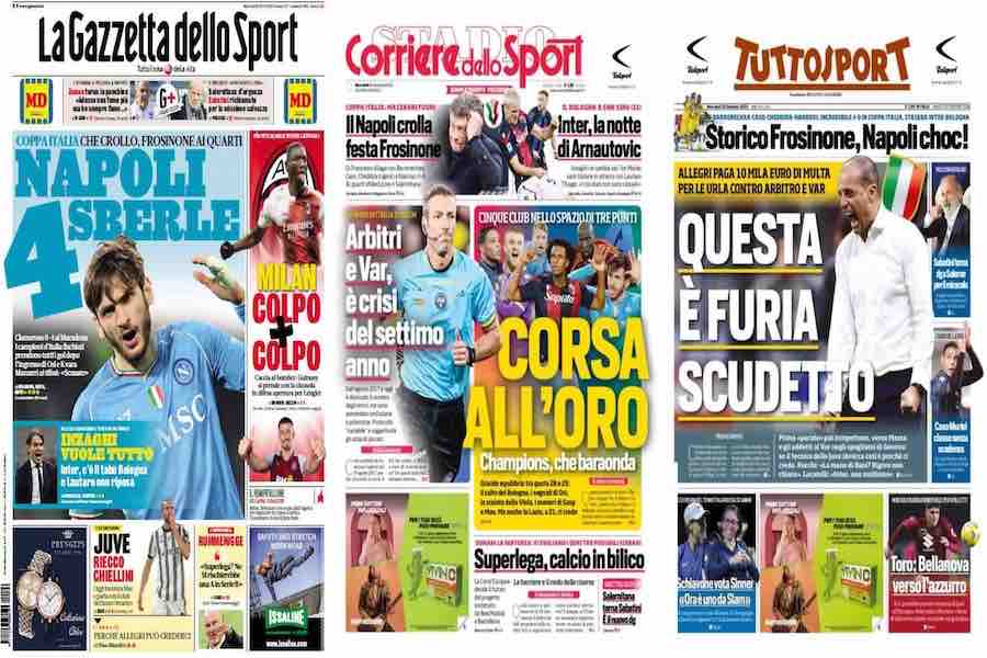 Quotidiani 20 dicembre