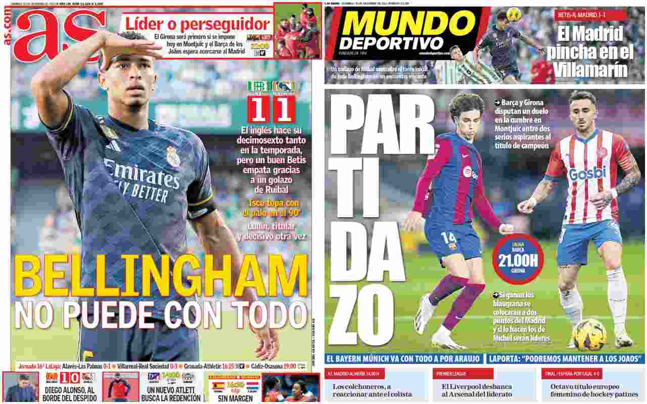 Rassegna stampa, le prime pagine dei quotidiani sportivi esteri del 10 dicembre 2023