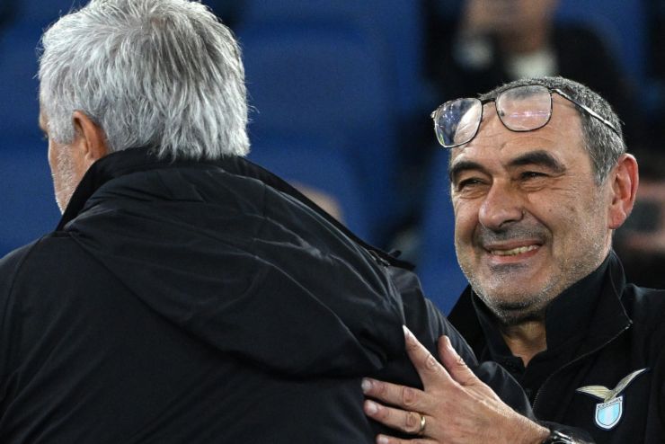 Sarri Mourinho Lazio Roma 