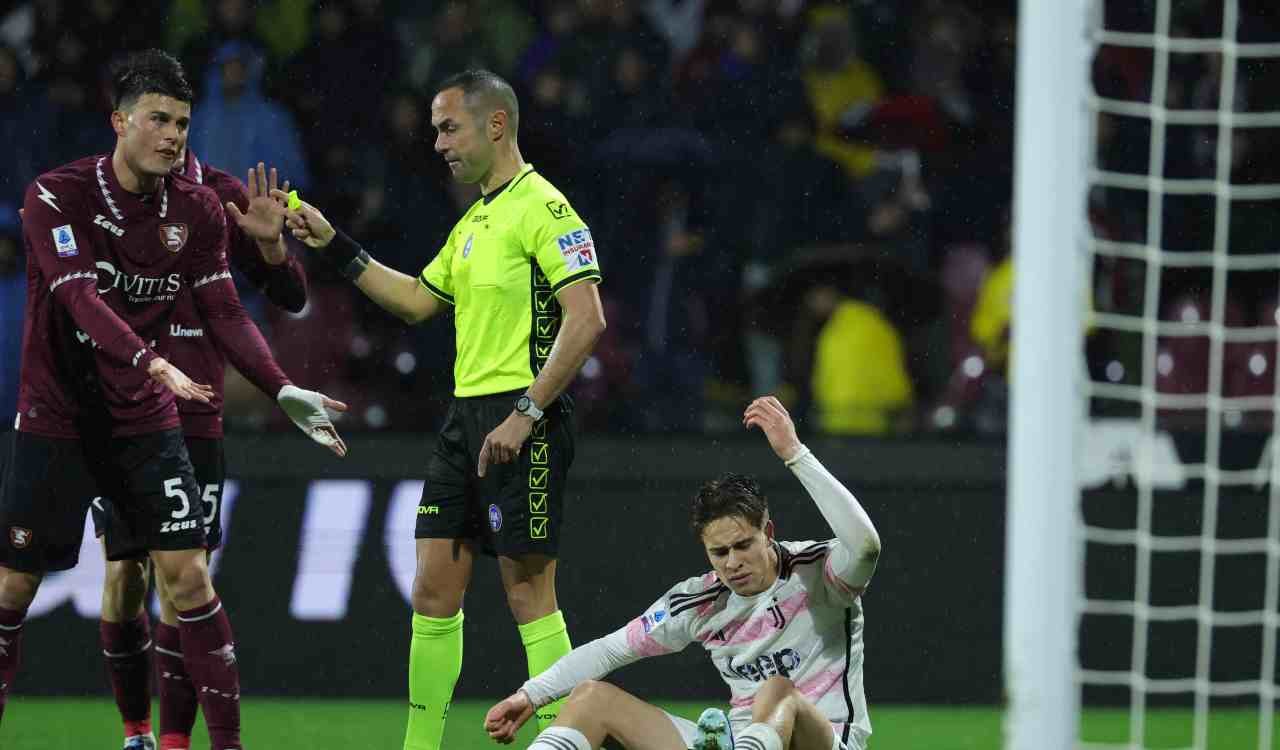 Salernitana-Juventus, arbitro inseguito negli spogliatoi