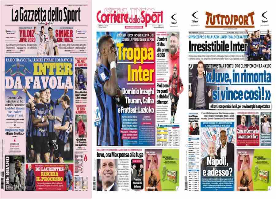 Quotidiani 20 gennaio