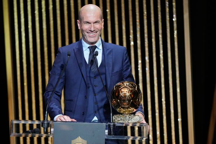 Zinedine Zidane alla cerimonia del Pallone d'Oro