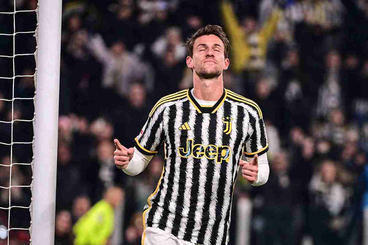 Rugani esulta dopo il gol