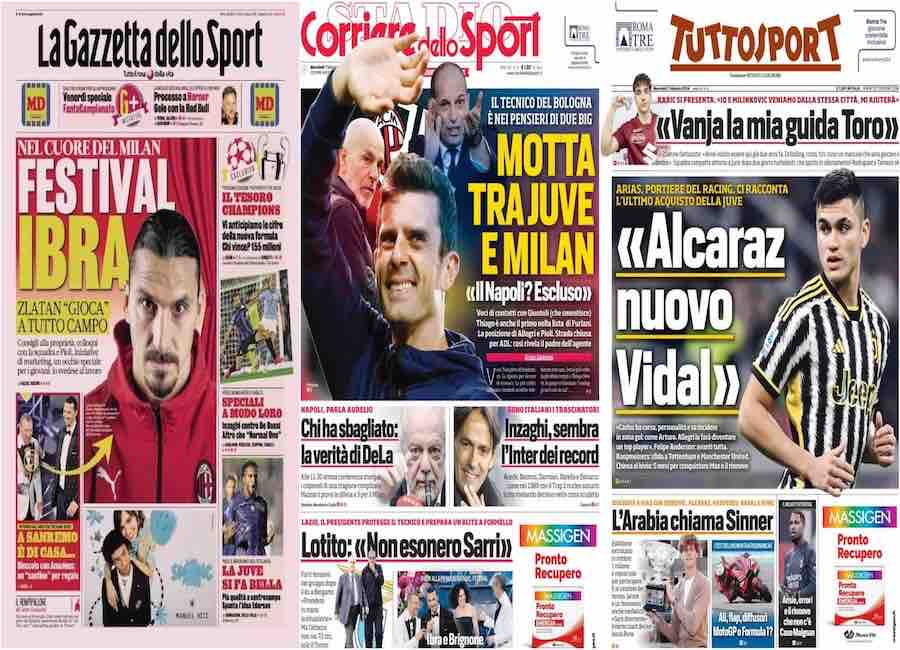 Quotidiani 7 febbraio