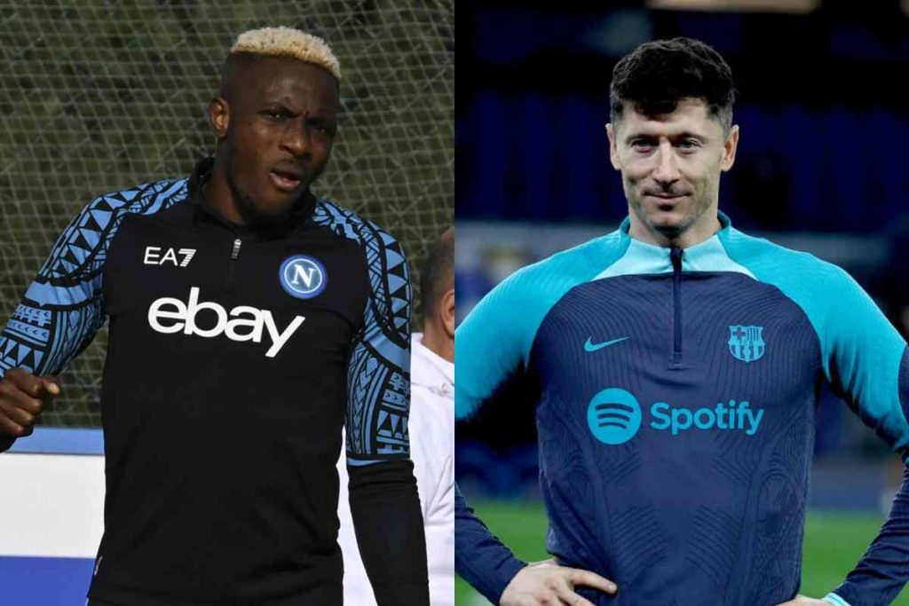 Osimhen e Lewandowski, probabili Napoli-Barcellona