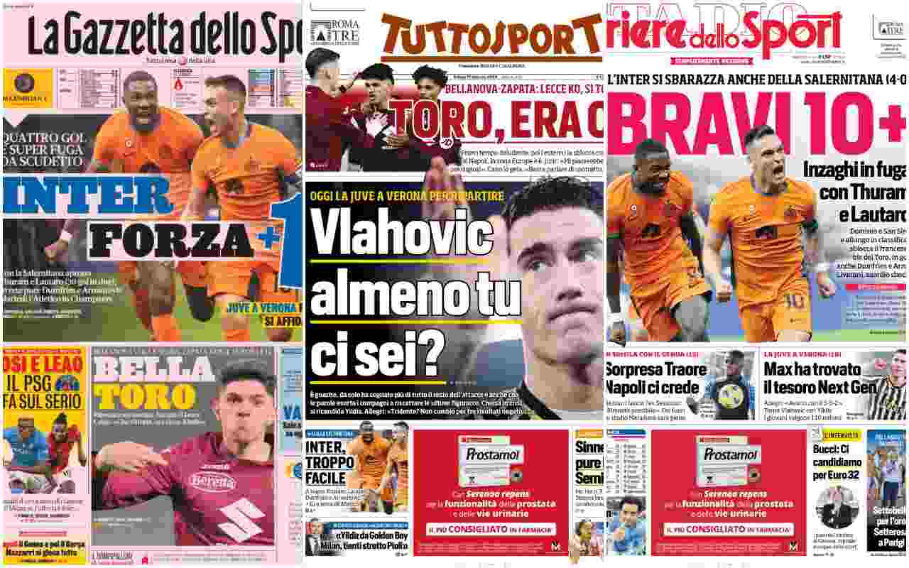 Rassegna stampa, le prime pagine dei quotidiani sportivi del 17 febbraio