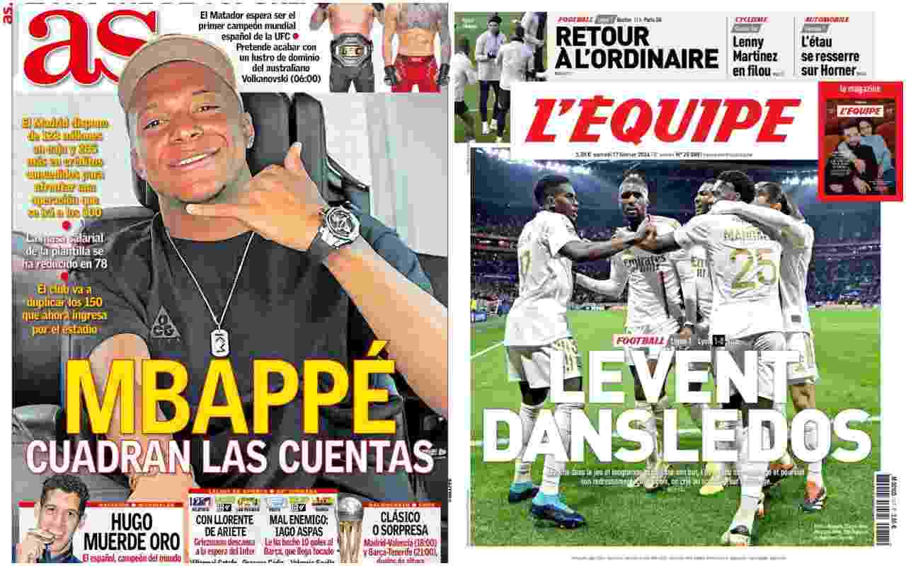 Rassegna stampa, le prime pagine dei quotidiani sportivi esteri del 17 febbraio 2024