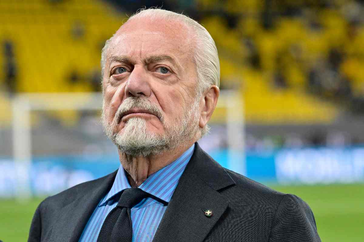 Aurelio De Laurentiis prima di Barcellona-Napoli