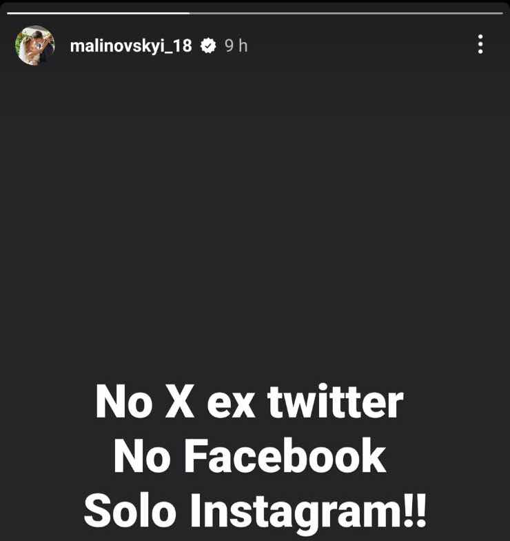 La smentita di Malinovskyi 