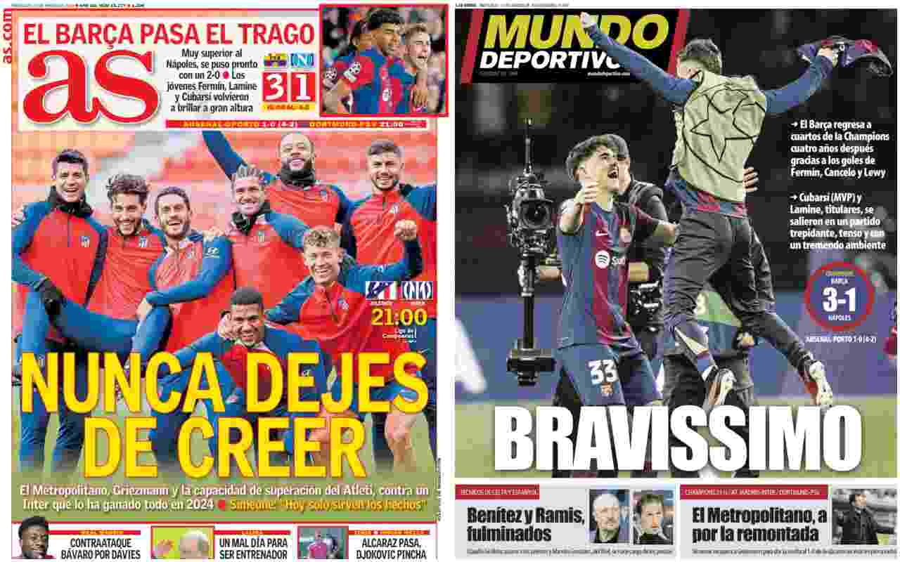 Rassegna stampa, le prime pagine dei quotidiani sportivi esteri del 13 marzo 2024