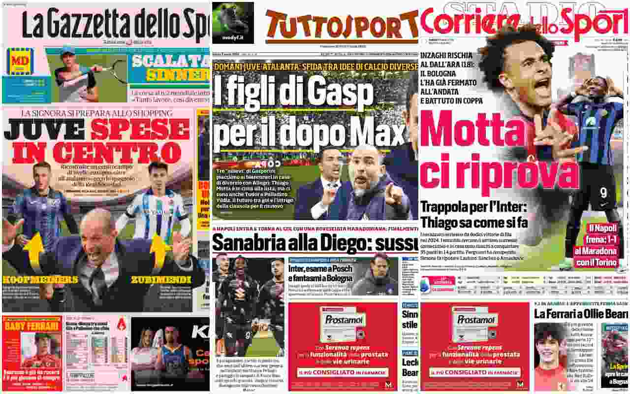 Rassegna stampa, le prime pagine dei quotidiani sportivi dell’9 marzo