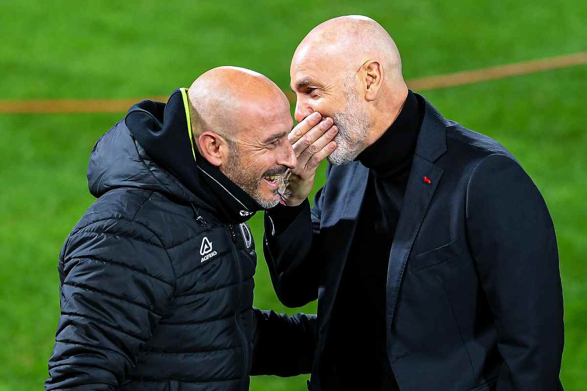 Vincenzo Italiano e Stefano Pioli discutono