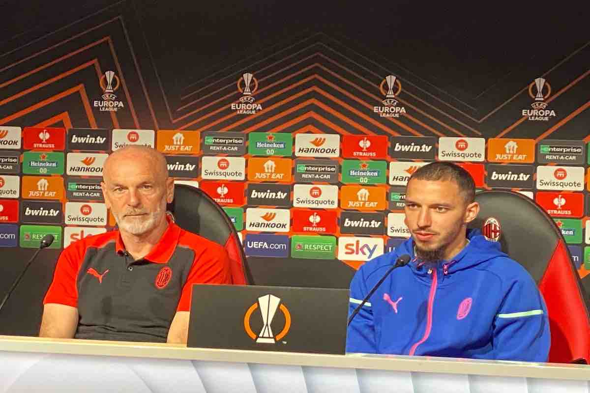 Milan-Roma, la conferenza di Pioli e Bennacer