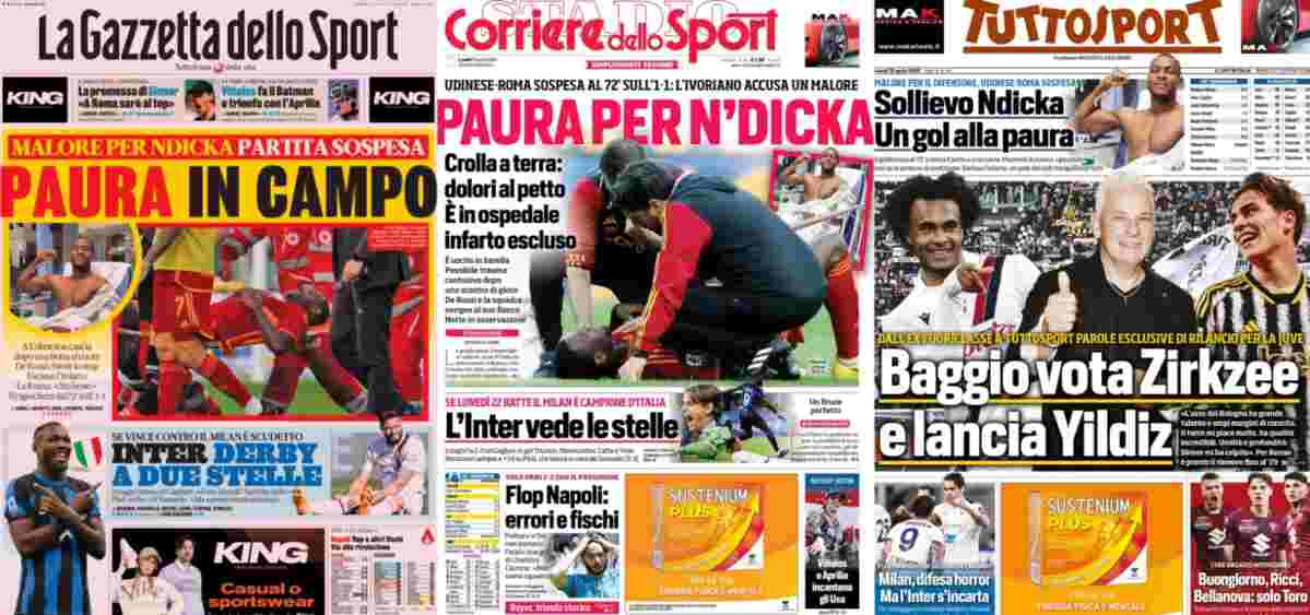 Rassegna stampa, le prime pagine dei quotidiani sportivi del 15 aprile