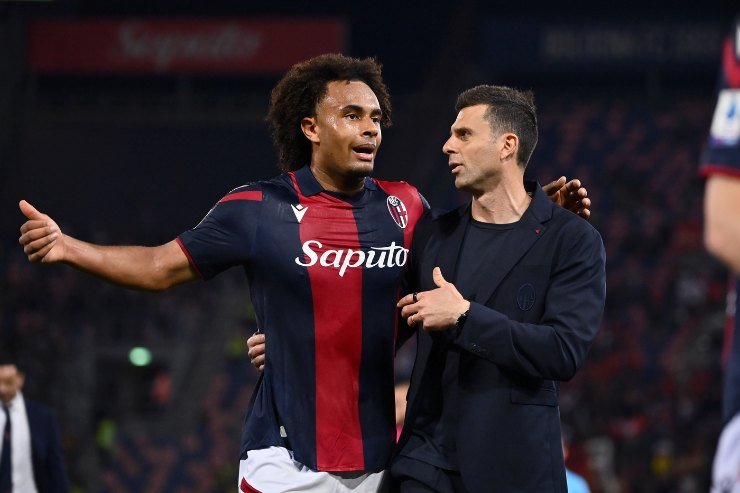 Thiago Motta e Joshua Zirkzee 