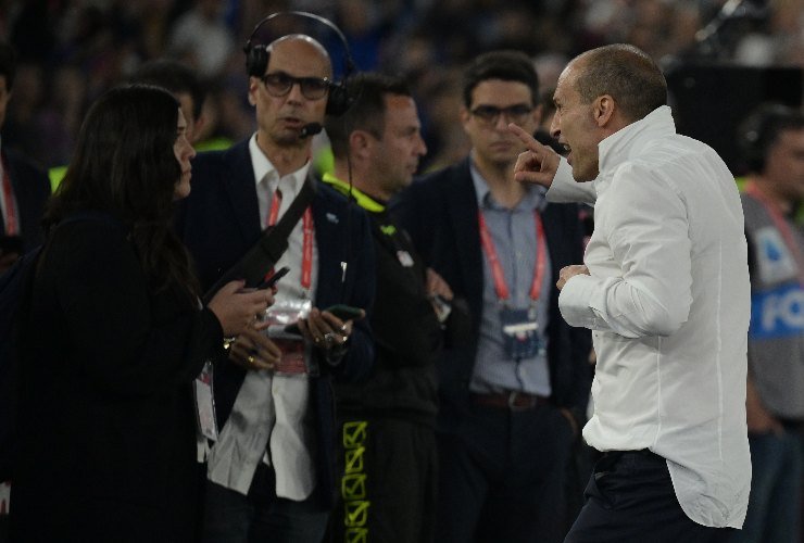 massimiliano allegri protesta in atalanta-juventus